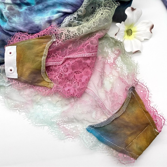 EUC Free People Intimately Elsa Tie Dye Surplice Bodysuit, XS - Picture 12 of 15